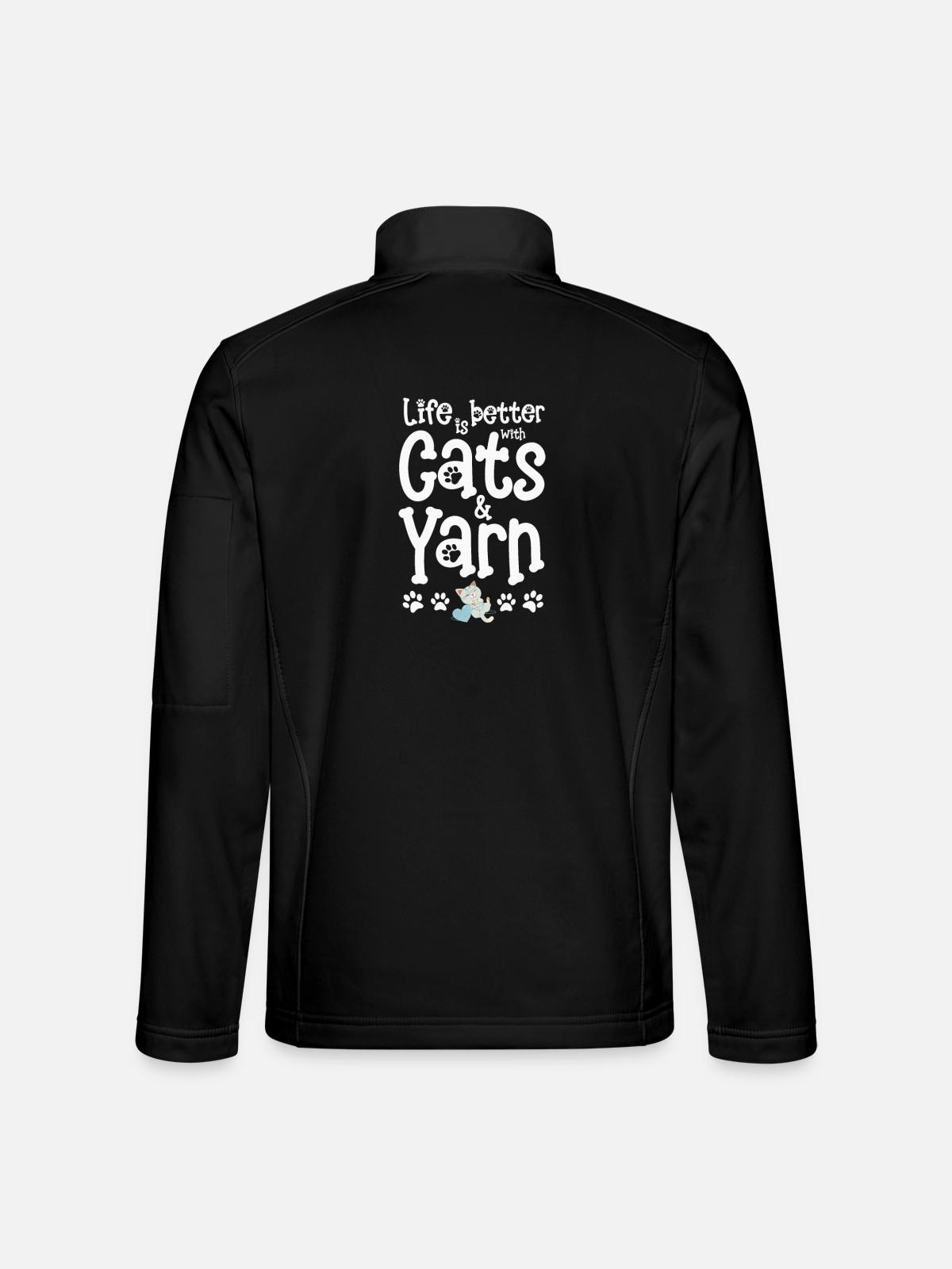 Katze Katzen - Unisex Softshelljacke - Schwarz - Hinten
