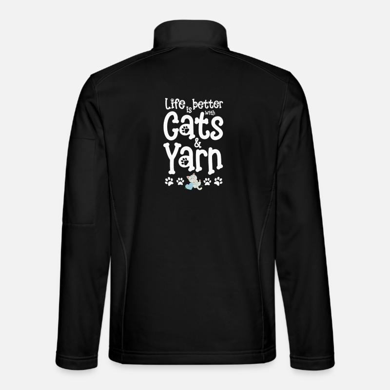 Katze Katzen - Unisex Softshelljacke - Schwarz