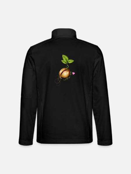 germinating - gardening with love - Unisex Softshell Jacket - black