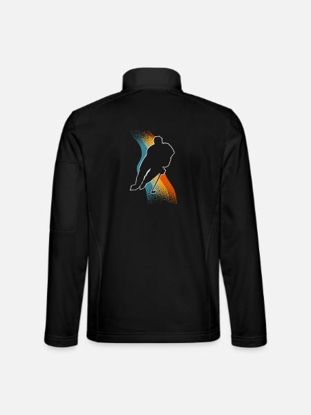Eishockey - Unisex Softshelljacke - Schwarz - Hinten