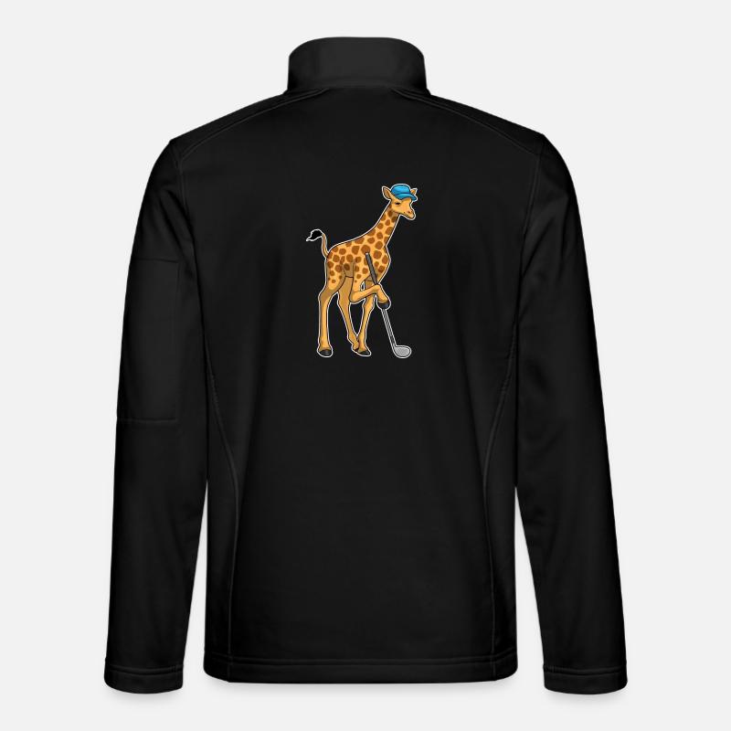 Giraffe Golf Golfschläger - Unisex Softshelljacke - Schwarz