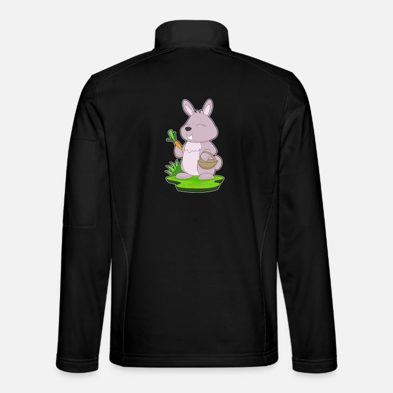 Hase Karotte Korb - Unisex Softshelljacke - Schwarz