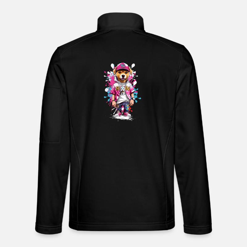 Hund - Unisex Softshelljacke - Schwarz