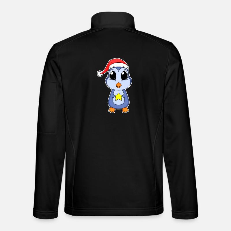 Penguin Christmas - Unisex Softshell Jacket - black