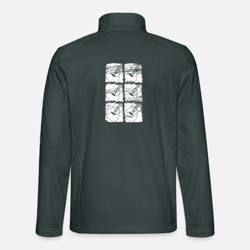 Guitar Drawing Unisex Softshell Jacket