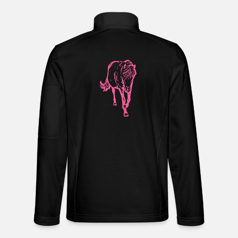 Cheval rose rose Veste en tissu softshell Unisexe