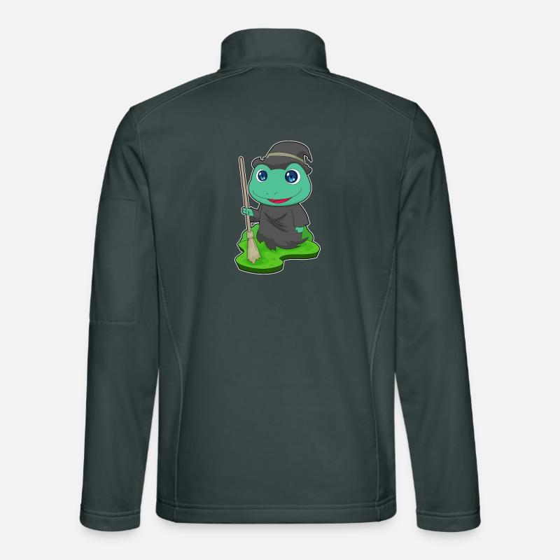 Frog Witch Broom Unisex Softshell Jacket