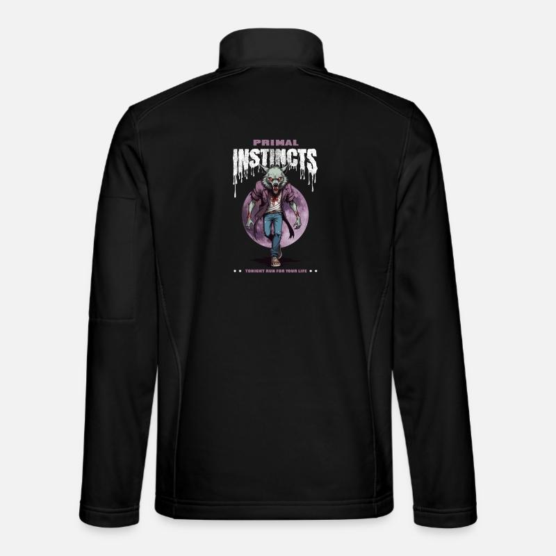 Werwolf bei Nacht - Unisex Softshelljacke - Schwarz