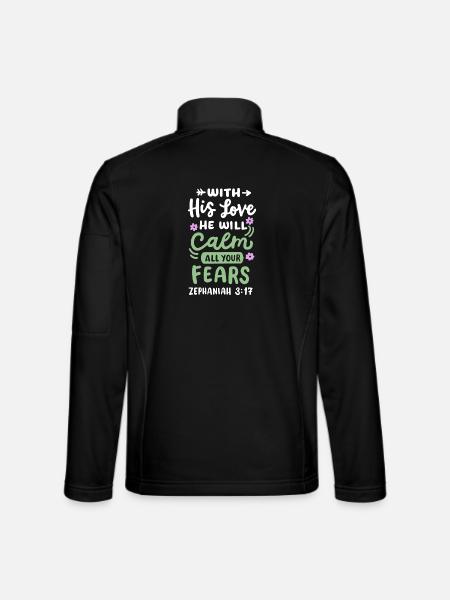 Christlicher Bibelvers - Unisex Softshelljacke - Schwarz