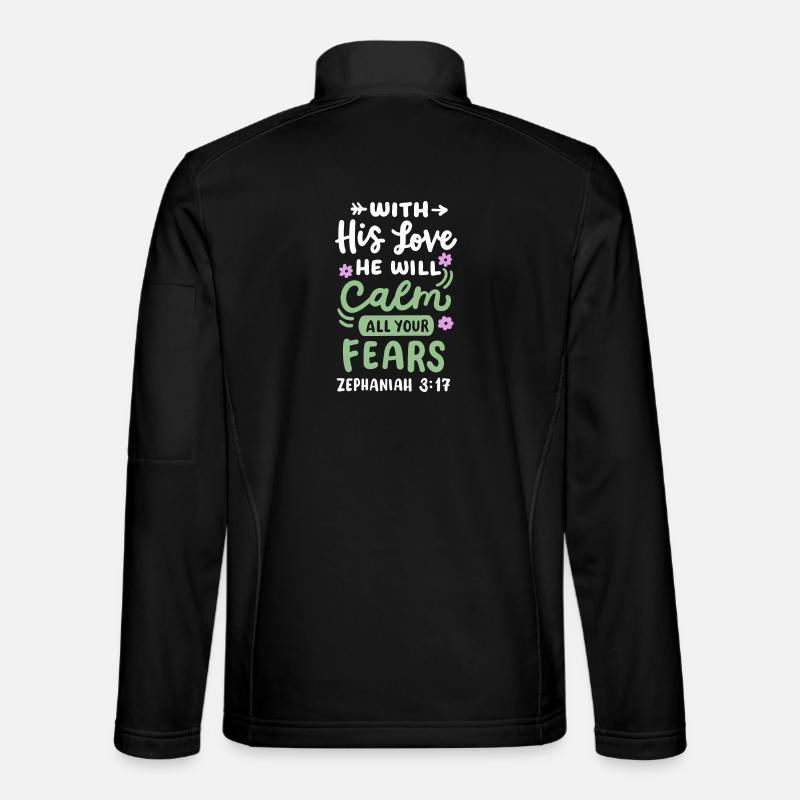 Christlicher Bibelvers - Unisex Softshelljacke - Schwarz