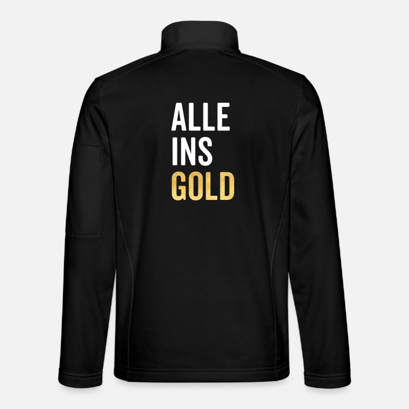 Alle ins Gold - Unisex Softshelljacke - Schwarz