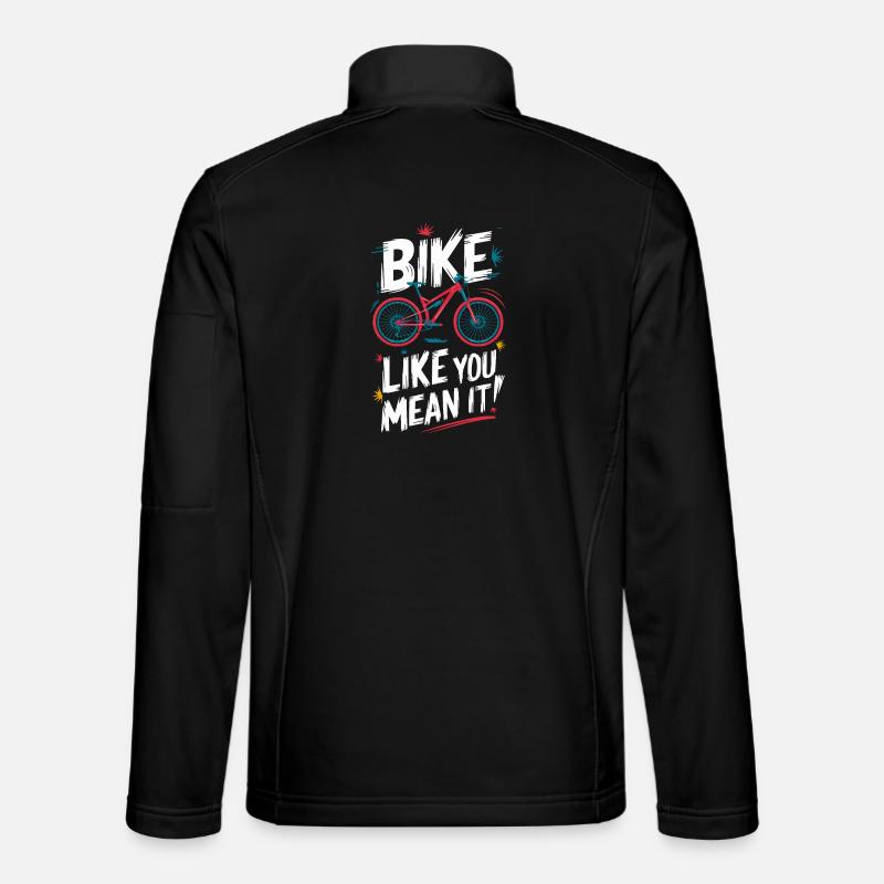 Dynamic Bicycle Quote Design - Unisex Softshell Jacket - black