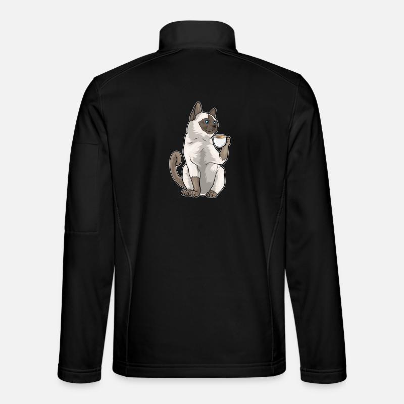 Siamkatze Kaffee Tasse - Unisex Softshelljacke - Schwarz