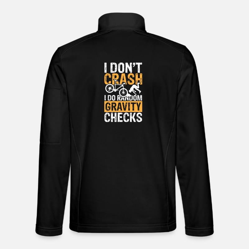 I do random gravity checks - Unisex Softshelljacke - Schwarz
