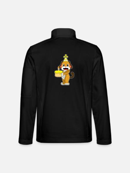 Dog Birthday Cake - Unisex Softshell Jacket - black