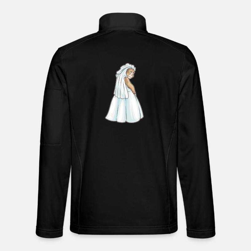 Singe Voile de mariée Mariage - Veste en tissu softshell Unisexe - noir