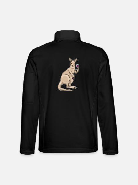 Kangaroo Red Wine - Unisex Softshell Jacket - black