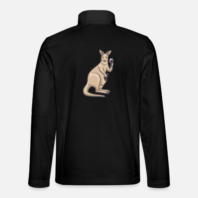 Känguru Rotwein Unisex Softshelljacke