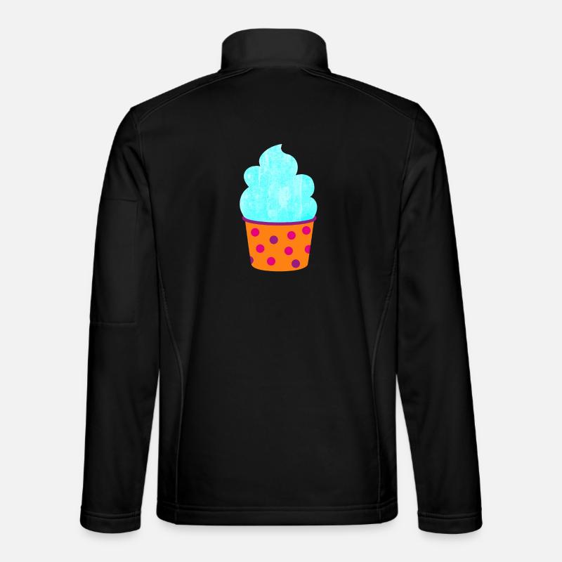 Eis Eiskrem Icecream Cup Dots Muffin Punkte süß Unisex Softshelljacke