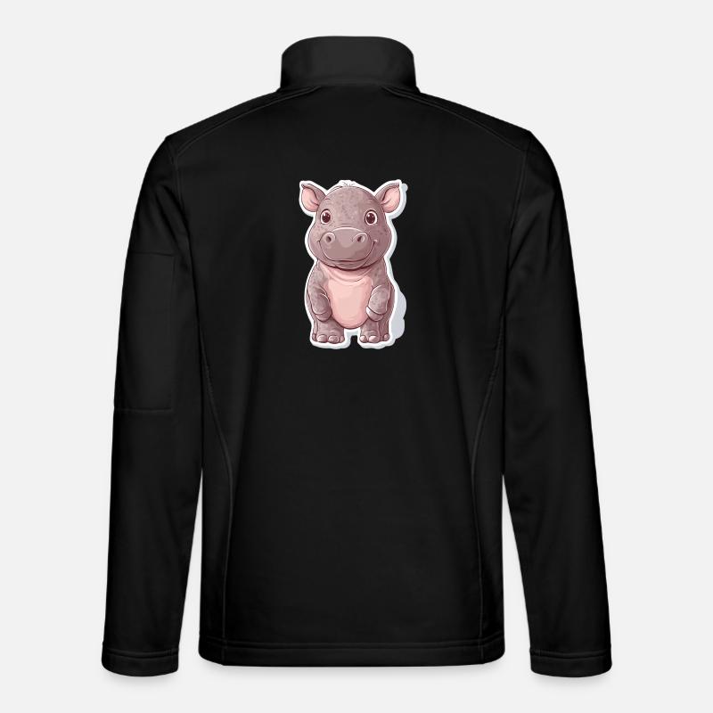 Hippopotamus - Unisex Softshell Jacket - black