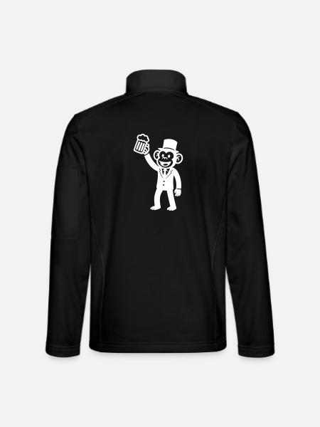 Monkey Bachelor Party Beer - Unisex Softshell Jacket - black