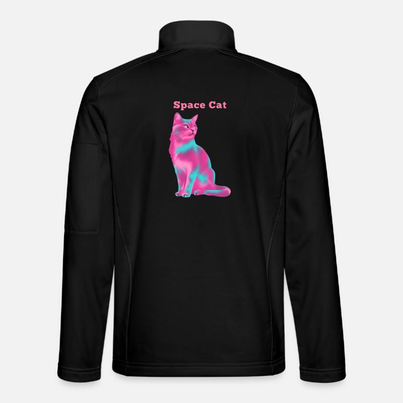 Space Cat - Unisex Softshell Jacket - black