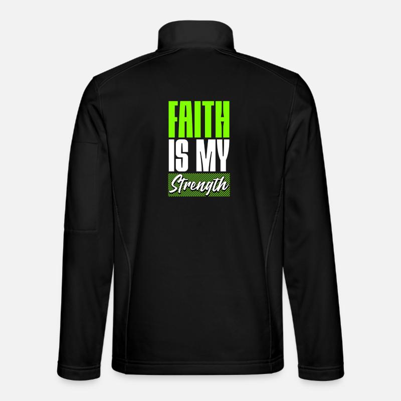 Faith is my Strength - Unisex Softshell Jacket - black