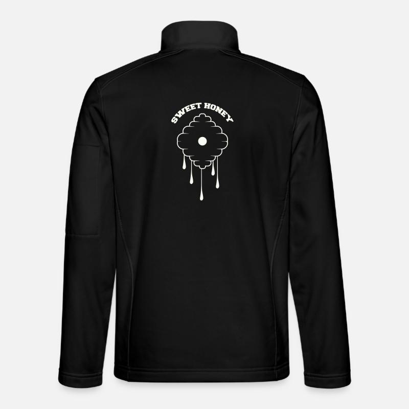 Honeycomb Drop Design - Unisex Softshell Jacket - black