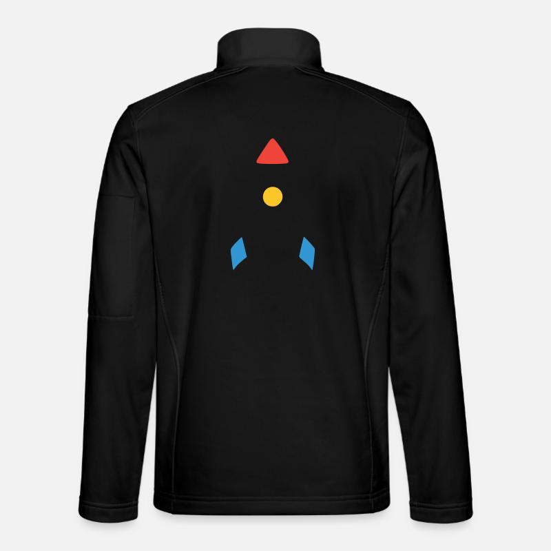 Vaisseau spatial fusée abstrait Veste en tissu softshell Unisexe