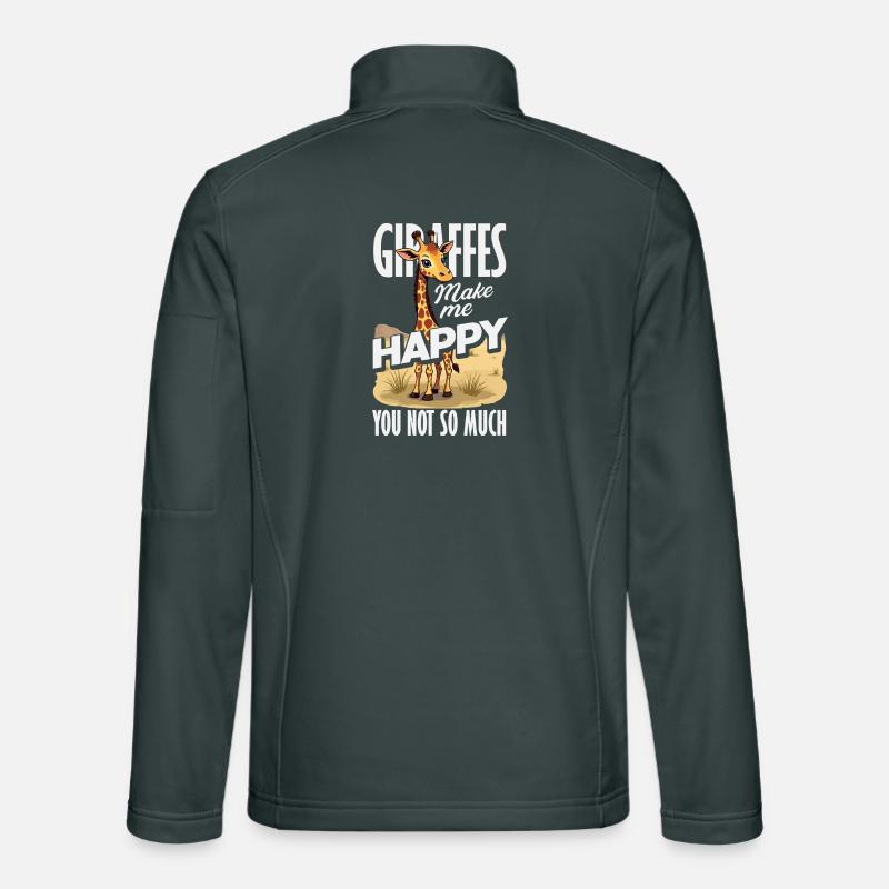 Giraffes make me happy Unisex Softshell Jacket