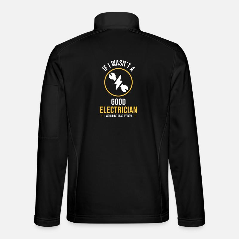 Devis drôle d’électricien – Métier qualifié - Veste en tissu softshell Unisexe - noir
