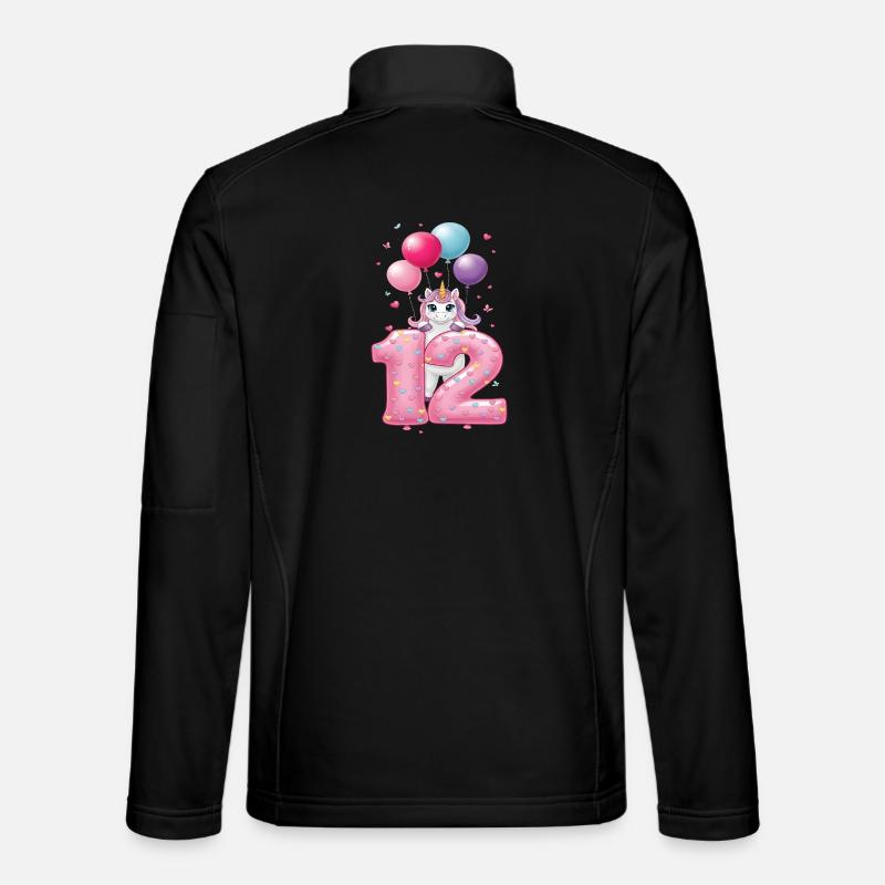 12 Jahre Mädchen Süßes Einhorn 12. Geburtstag Unisex Softshelljacke