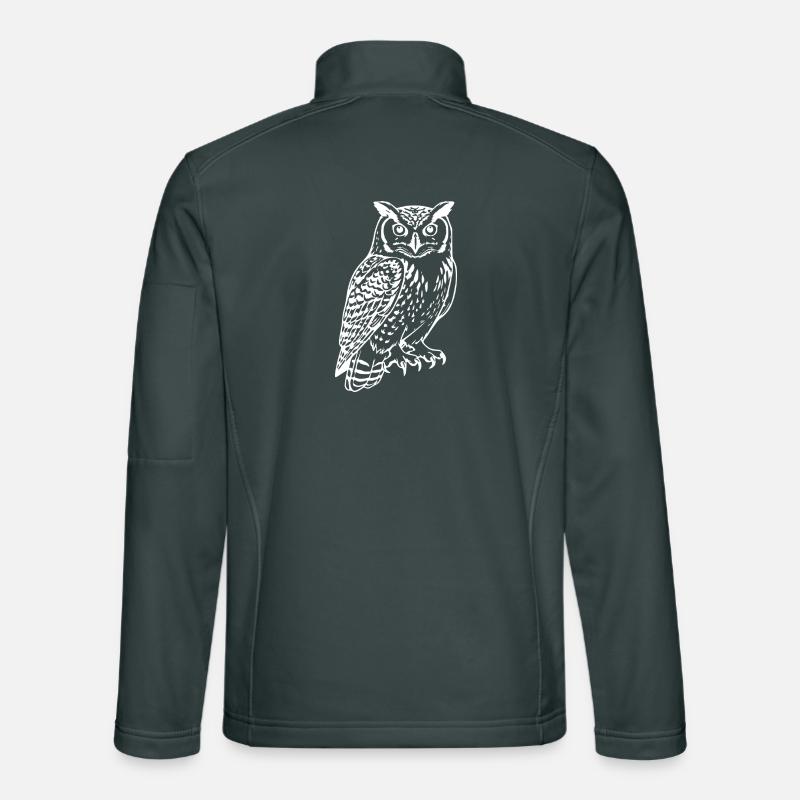 weiße Eule Vogel Geschenk Naturliebhaber Wanderer Unisex Softshelljacke