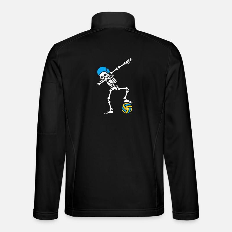 Skeleton Spike Volleyball Halloween - Veste en tissu softshell Unisexe - noir