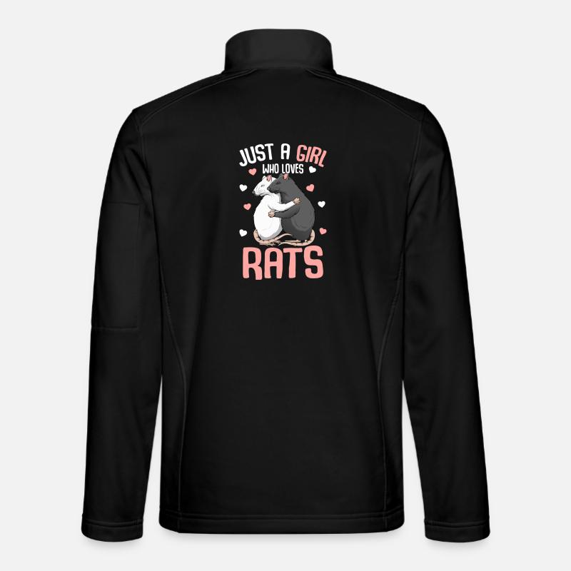 Ratten-Umarmung: Mädchen, das Ratten liebt Unisex Softshelljacke