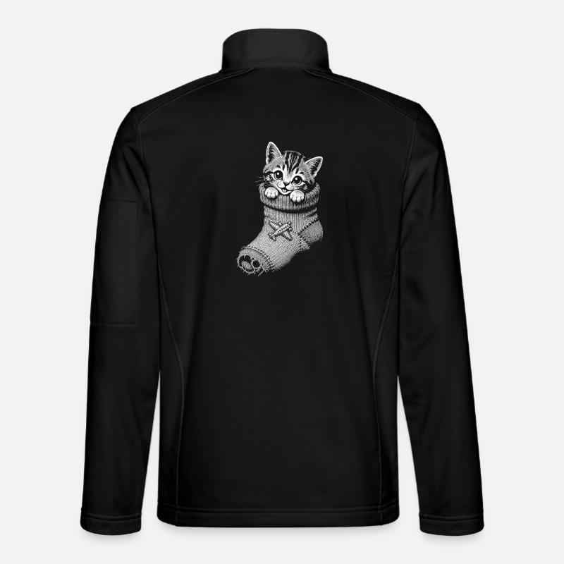 Kätzchen - Unisex Softshelljacke - Schwarz