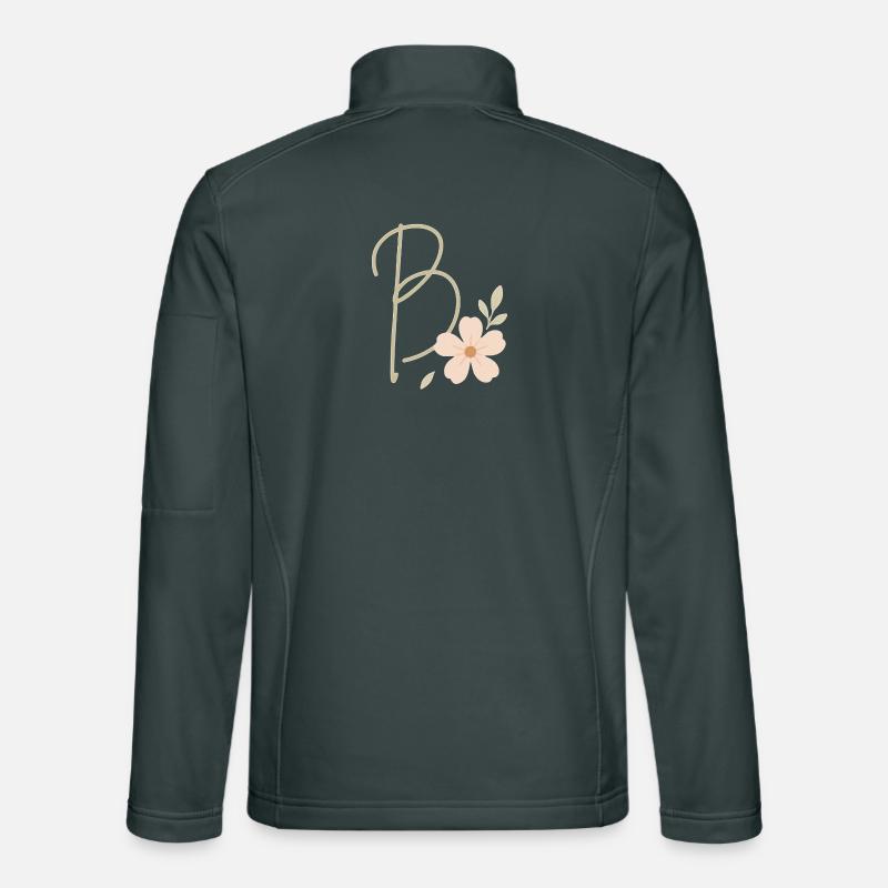B Floral: Anfang mit Korallenblüte Unisex Softshelljacke