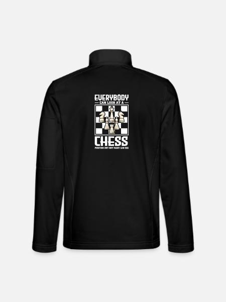 Échiquier des joueurs d’échecs - Veste en tissu softshell Unisexe - noir