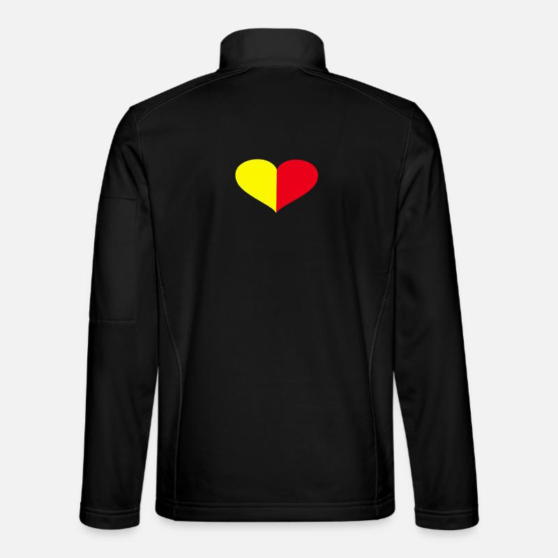 Heart beats yellow red Unisex Softshell Jacket