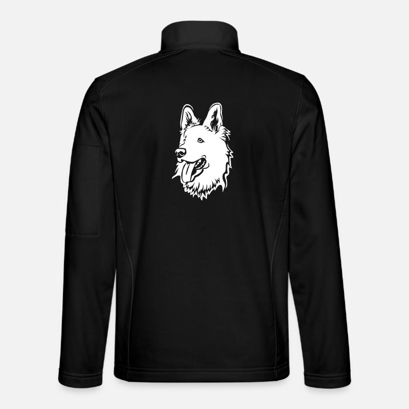 Schweizer Schäferhund Kopf "Black Edition" - Unisex Softshelljacke - Schwarz