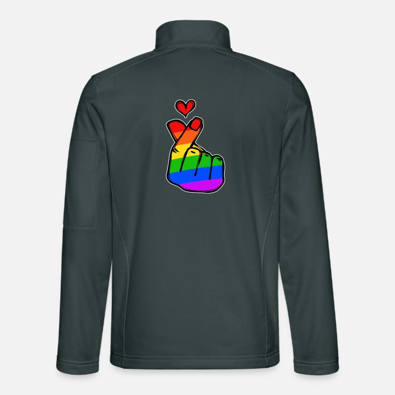 Frieden Herz Liebe Regenbogen Friedensbewegung Unisex Softshelljacke