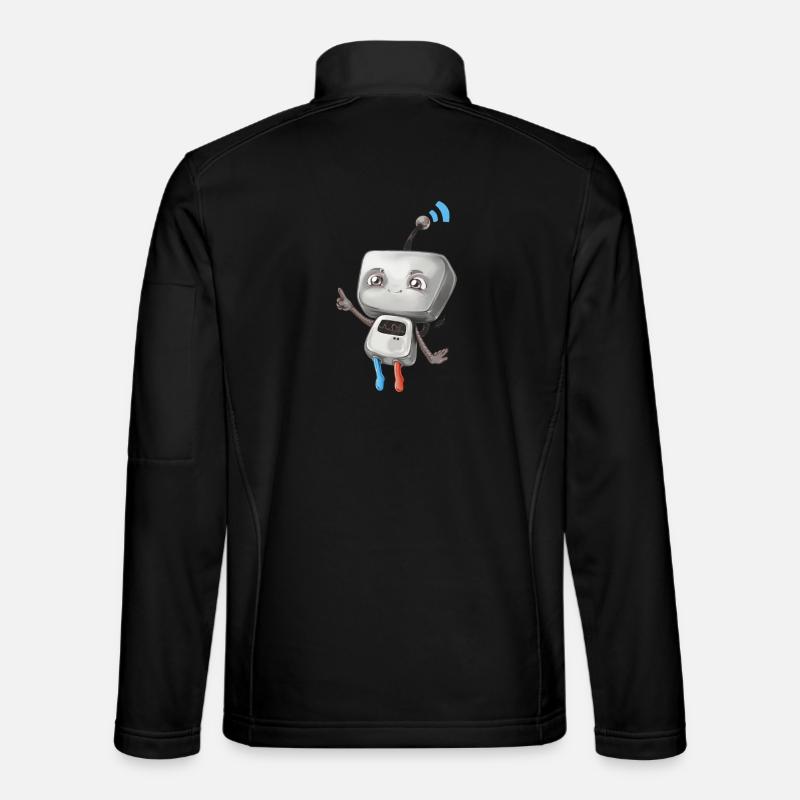 Small robot - Unisex Softshell Jacket - black