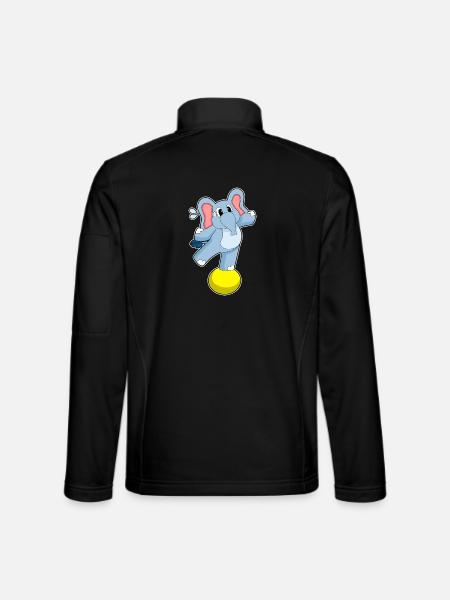 Elephant Workout Gymnastics Fitness - Unisex Softshell Jacket - black
