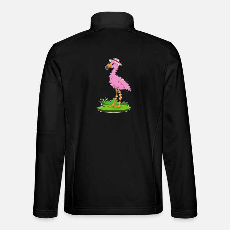 Flamingo Hut - Unisex Softshelljacke - Schwarz