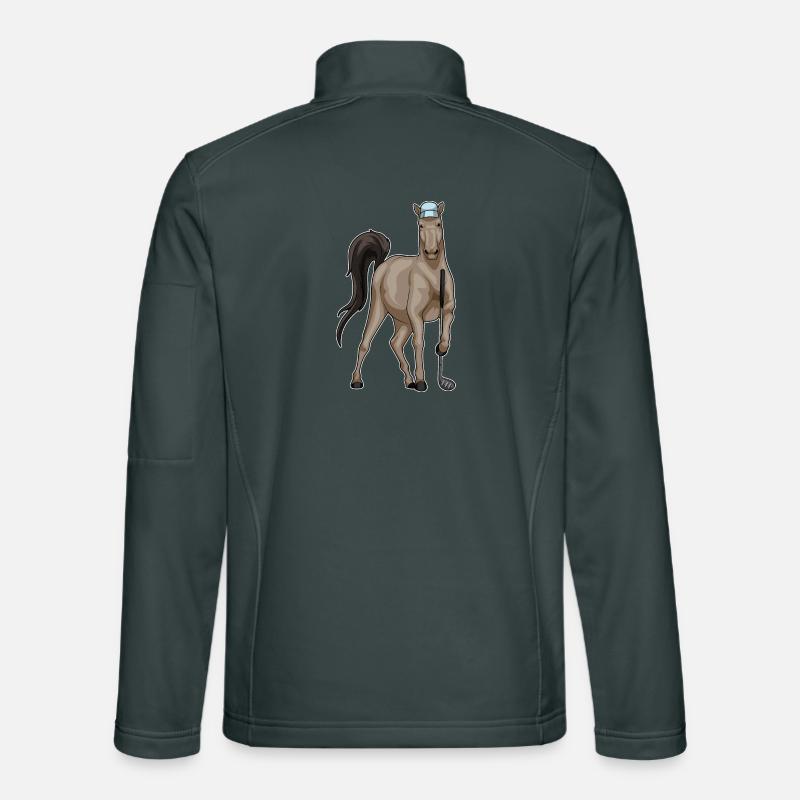 Pferd Golf Golfschläger Unisex Softshelljacke