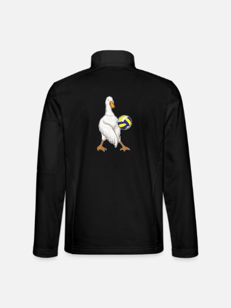 Duck Volleyball Player Volleyball - Unisex Softshell Jacket - black