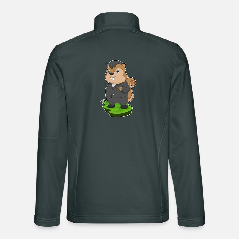 Squirrel Groom Suit Wedding Unisex Softshell Jacket