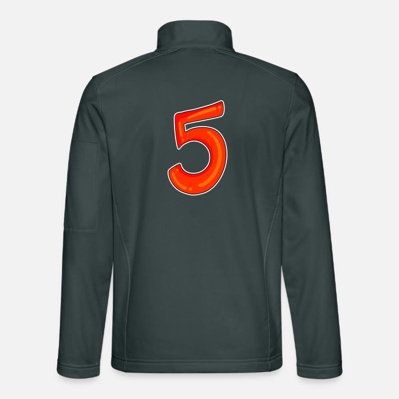 Symbole de cinq chiffres 5 Veste en tissu softshell Unisexe
