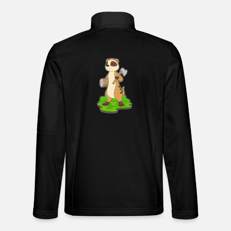 Hache de bûcheron suricate - Veste en tissu softshell Unisexe - noir