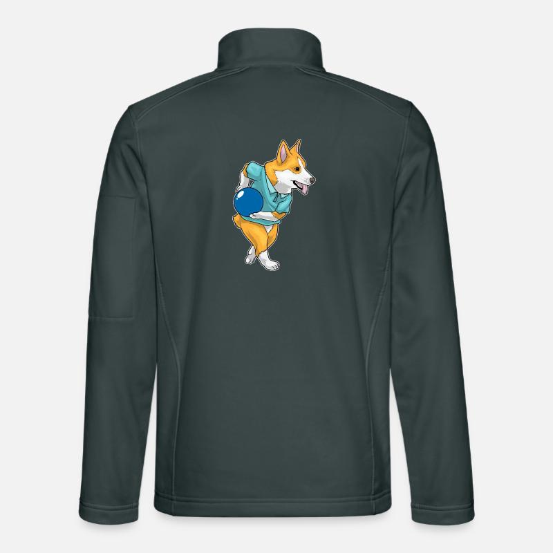 Corgi Bowling Boule de bowling Veste en tissu softshell Unisexe